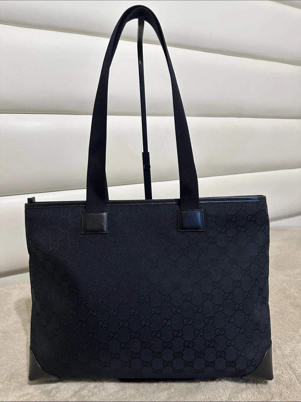 Gucci Black GG Shoulder Tote